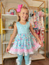 Bowtism Girls Sweet Livia Capri Shorts Set with Matching Bow - Bowtism